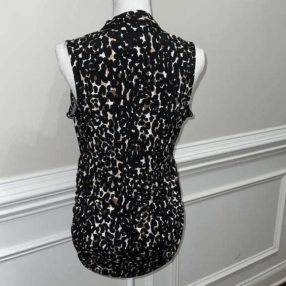 NWT A Pea In The Pod Maternity Sleeveless Stretch V Neck Side Ruching Top sz M - Picture 5 of 9